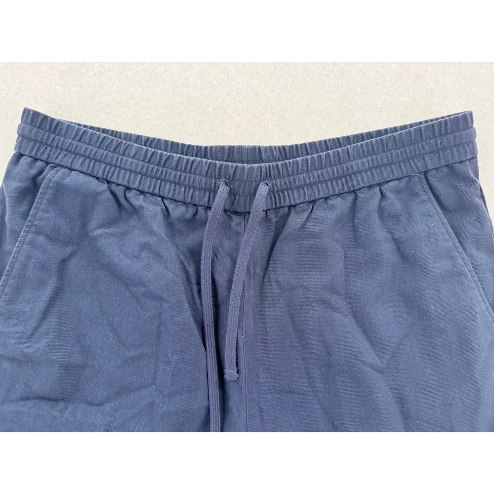 COS Navy Blue Cotton Linen Lyocell Drawstring Pull On Trousers Size 12 0721226 3